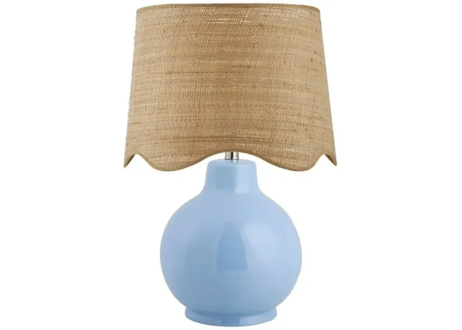 Joy Scallop Shade Table Lamp - Blue