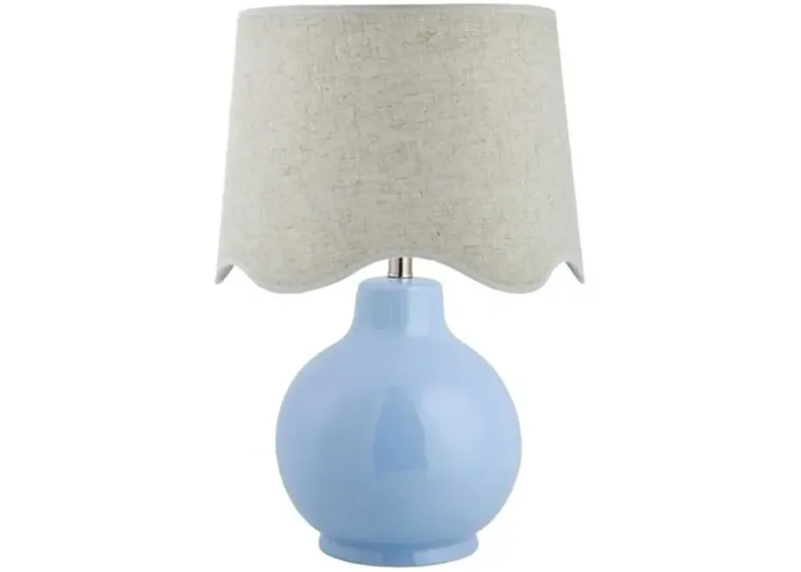 Joy Scallop Shade Table Lamp - Blue