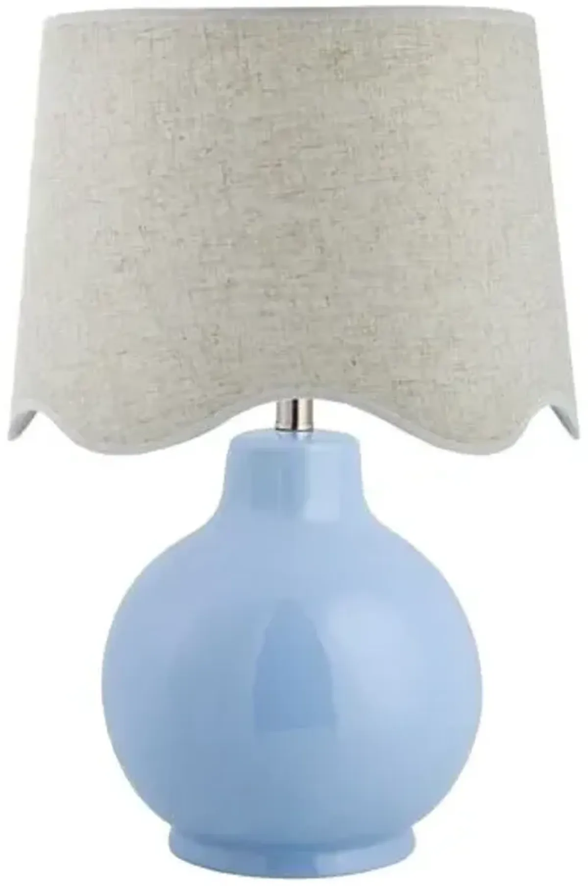 Joy Scallop Shade Table Lamp - Blue