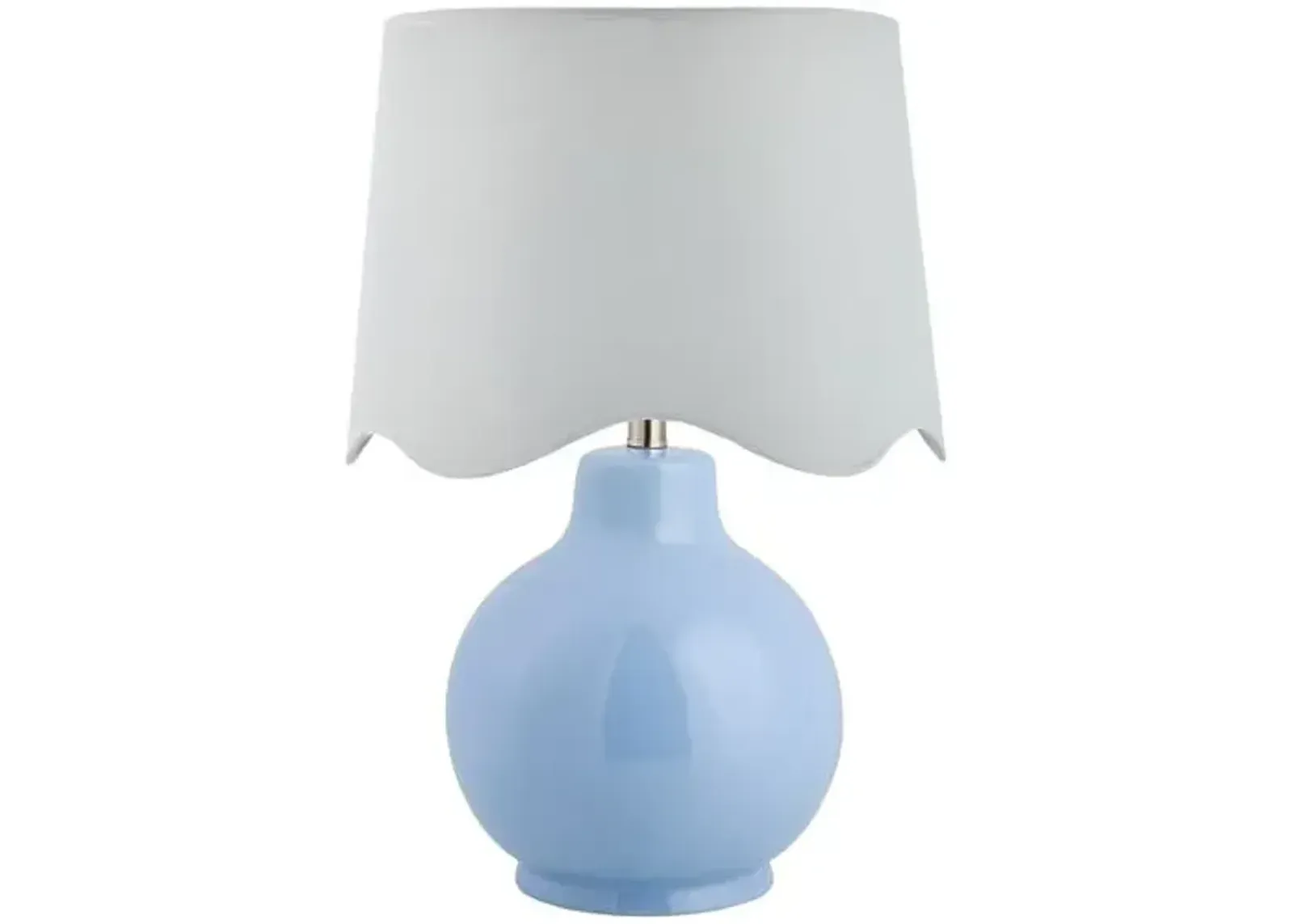 Joy Scallop Shade Table Lamp - Blue