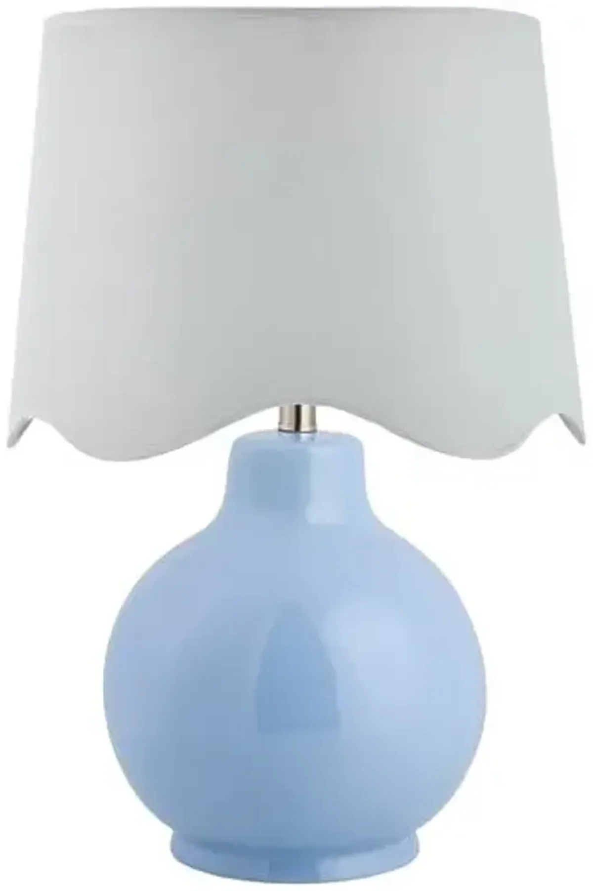 Joy Scallop Shade Table Lamp - Blue