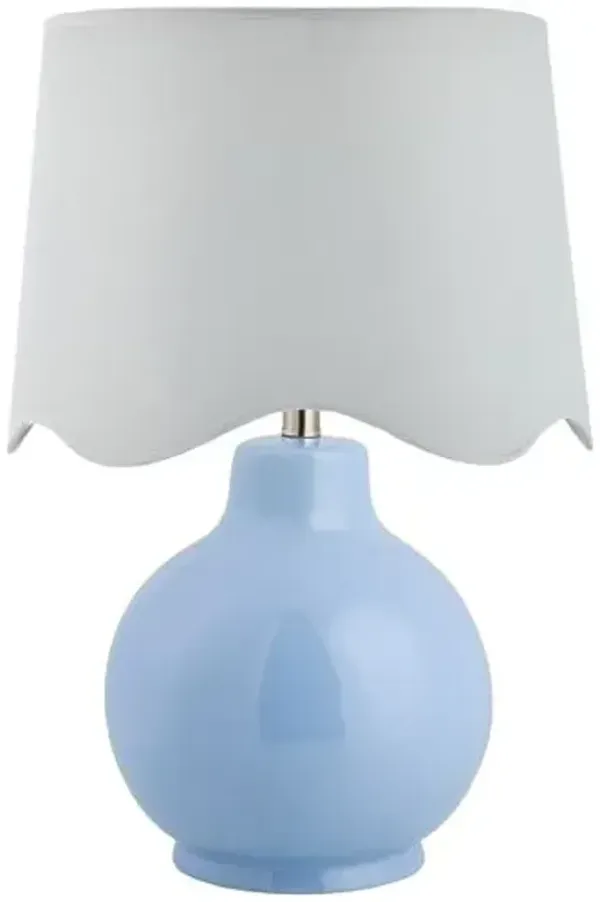 Joy Scallop Shade Table Lamp - Blue