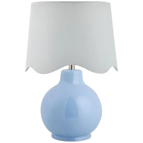 Joy Scallop Shade Table Lamp - Blue