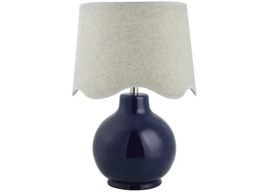 Joy Scallop Shade Table Lamp - Blue