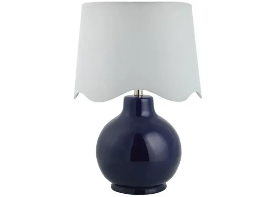 Joy Scallop Shade Table Lamp - Blue