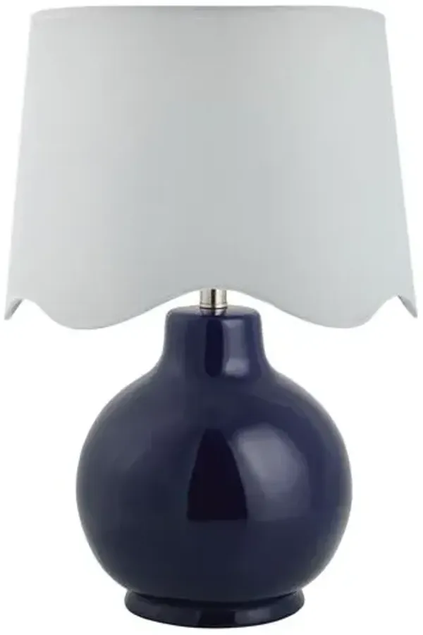 Joy Scallop Shade Table Lamp - Blue