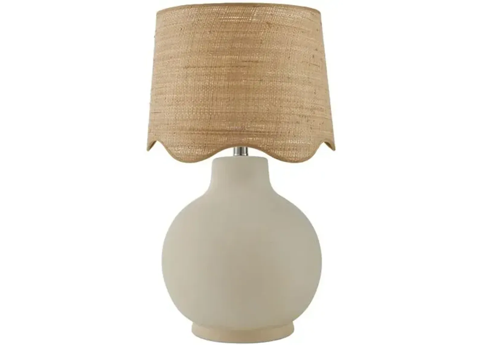 Joy Scallop Shade Table Lamp - White