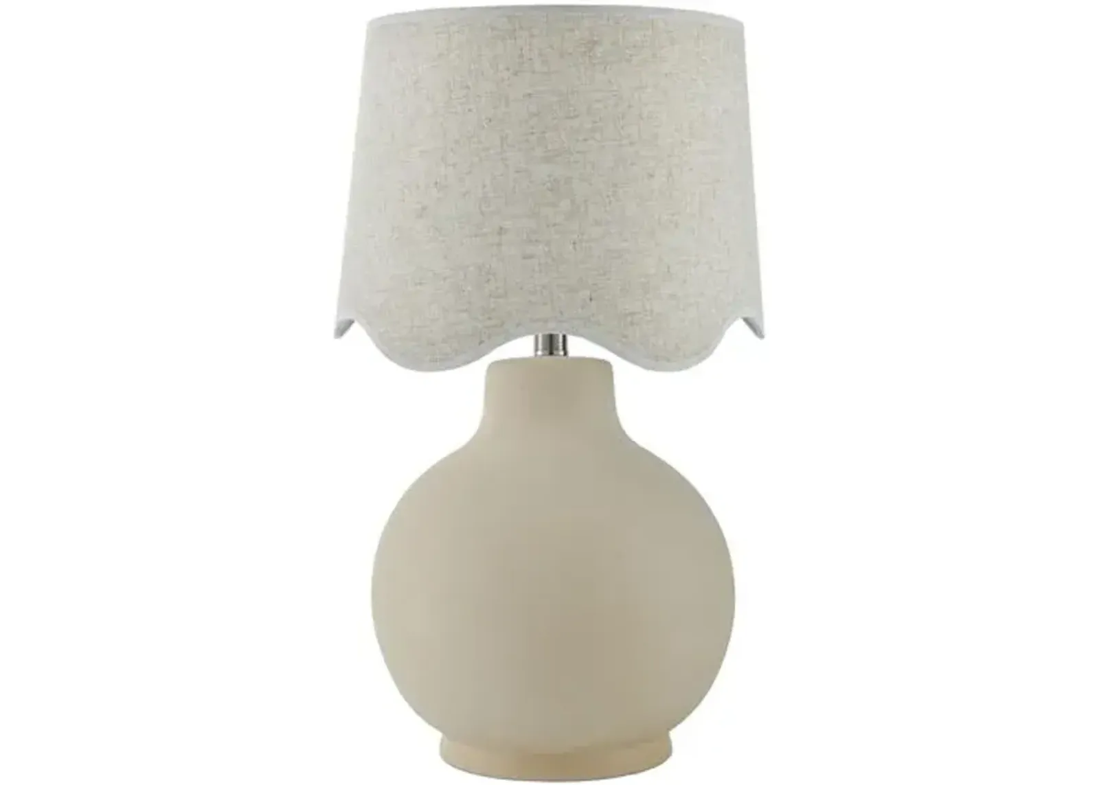 Joy Scallop Shade Table Lamp - White