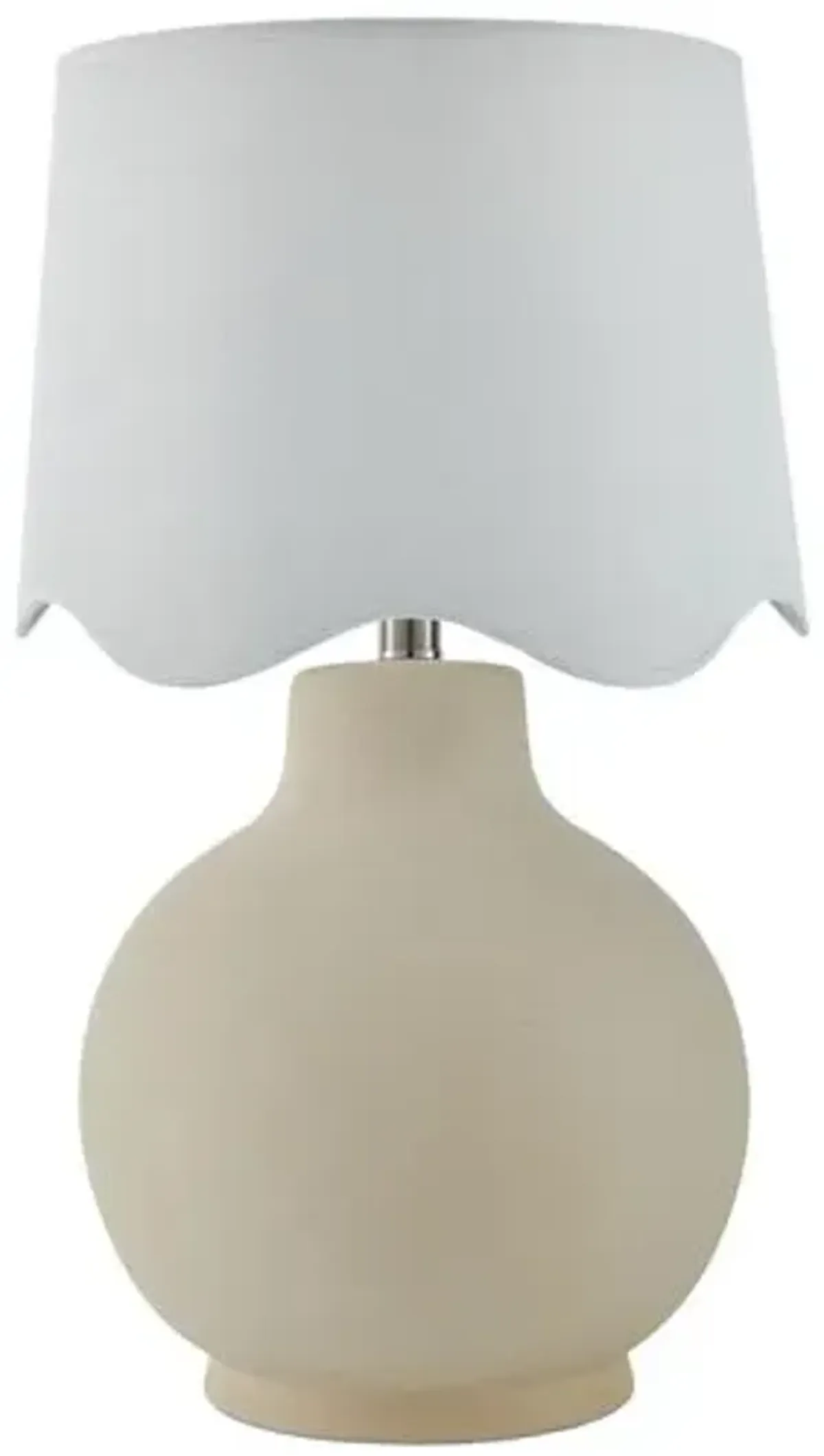 Joy Scallop Shade Table Lamp - White