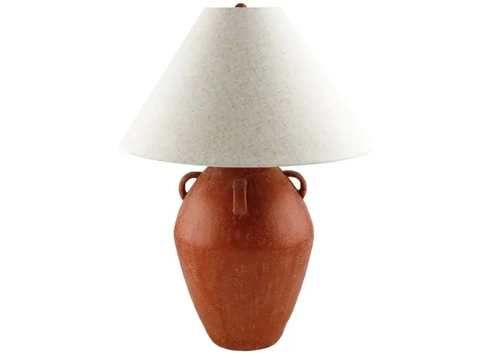 Mira Jar Table Lamp - Red/Wheat