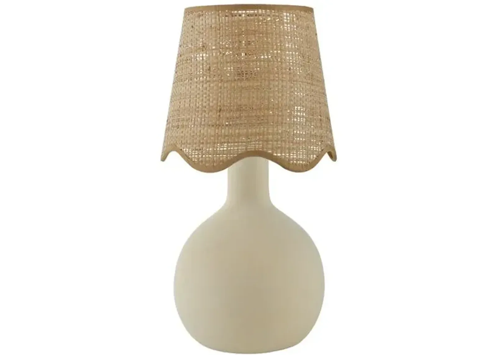 Noa Scallop Shade Table Lamp - White