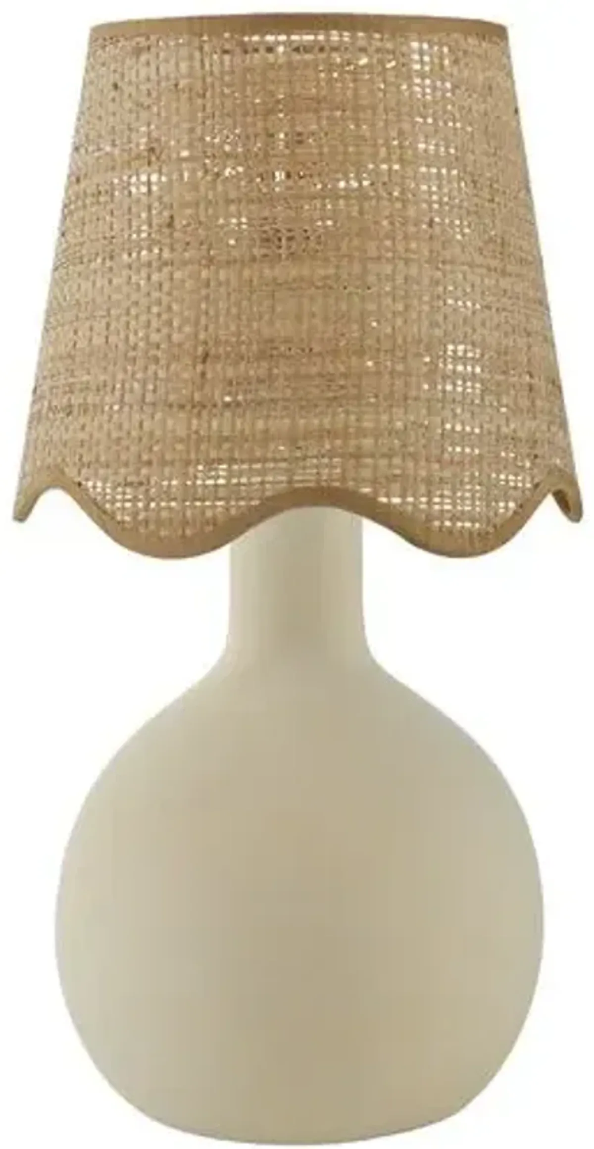 Noa Scallop Shade Table Lamp - White