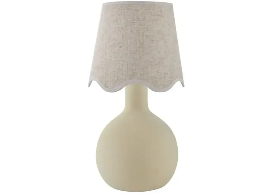 Noa Scallop Shade Table Lamp - White