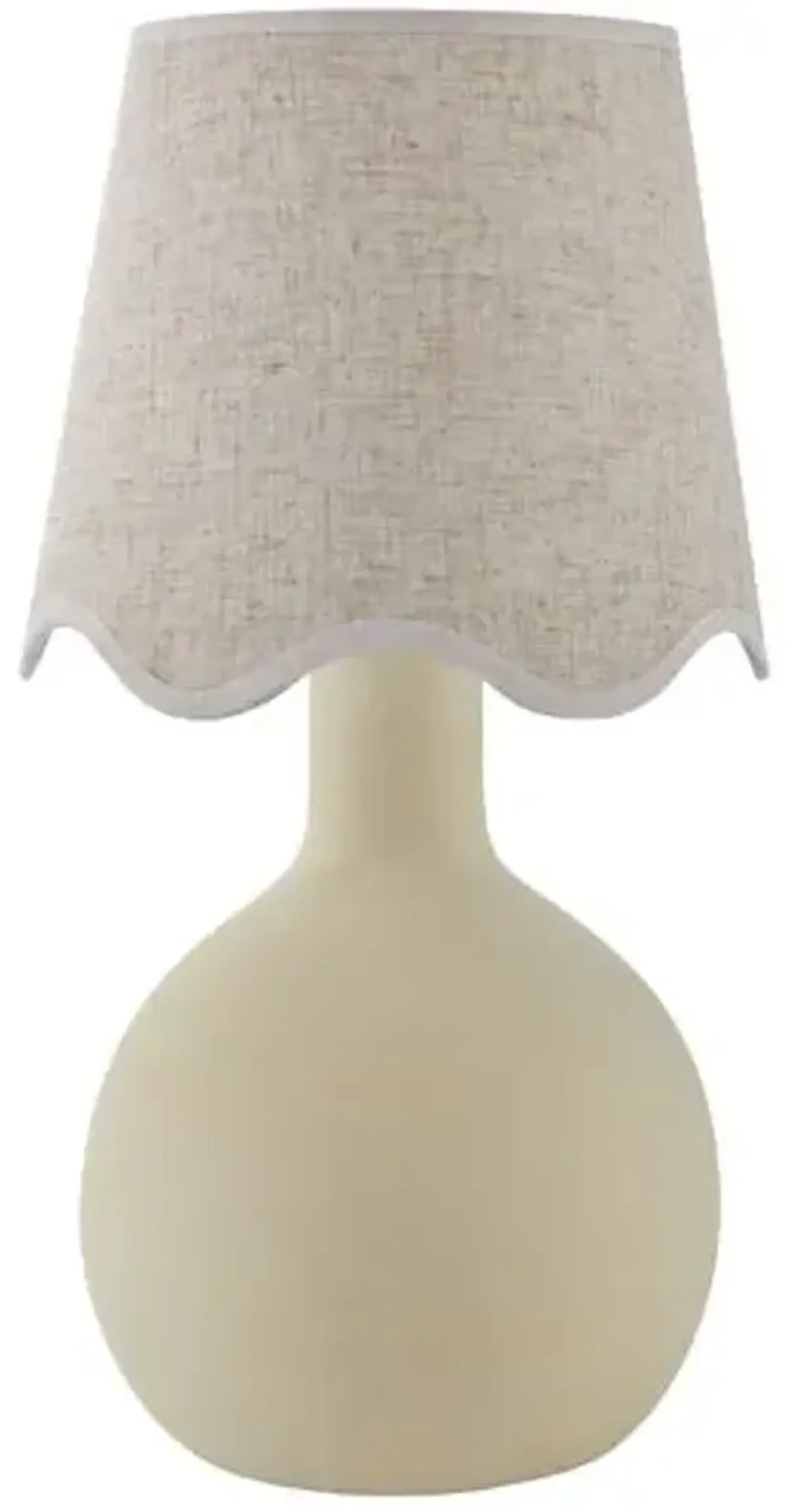 Noa Scallop Shade Table Lamp - White