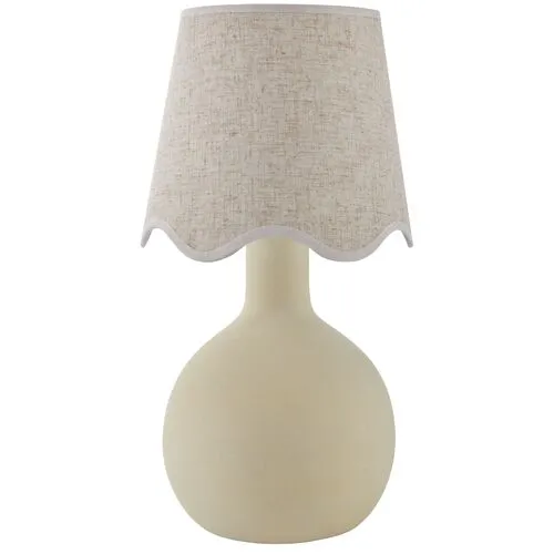 Noa Scallop Shade Table Lamp - White