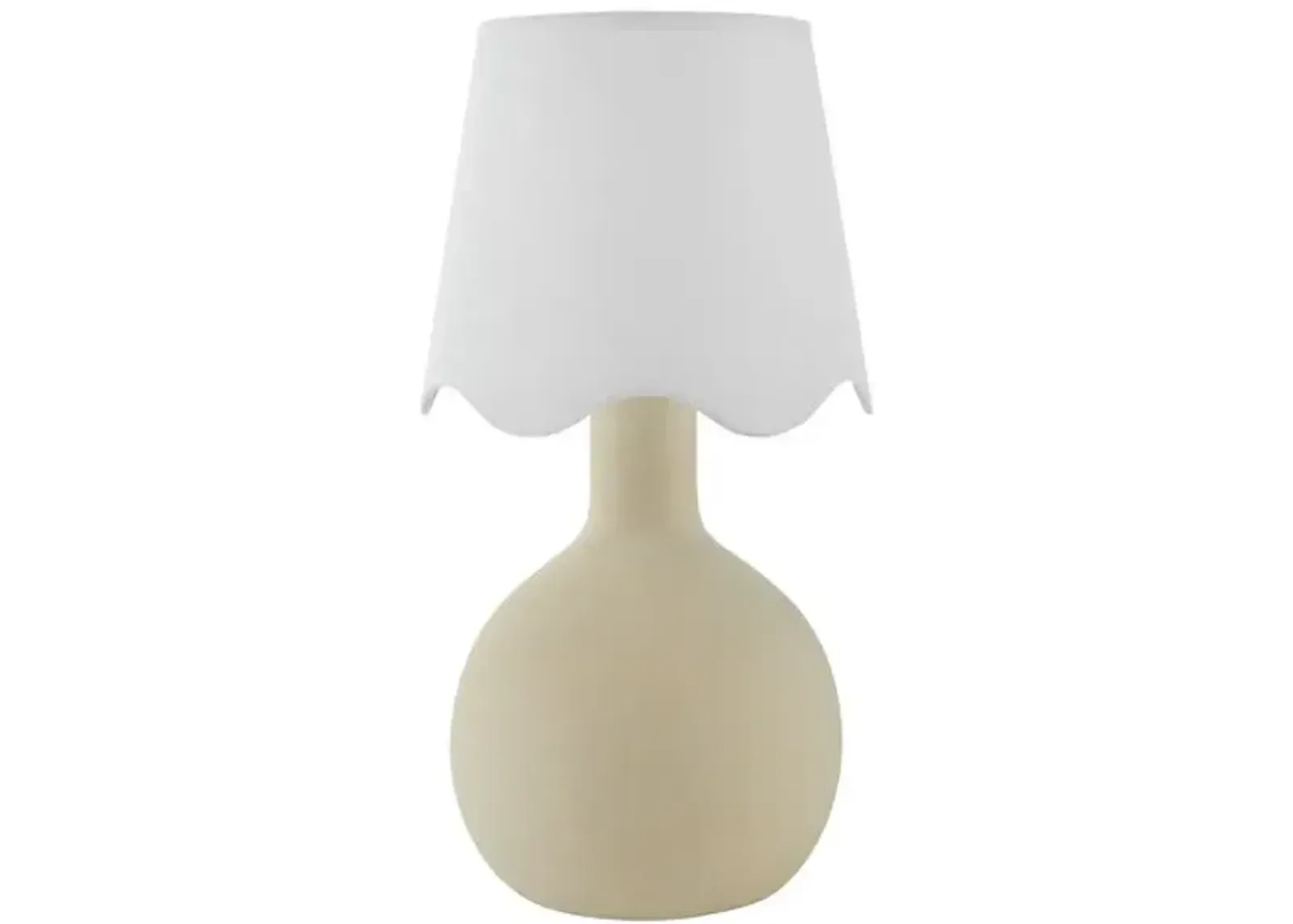 Noa Scallop Shade Table Lamp - White