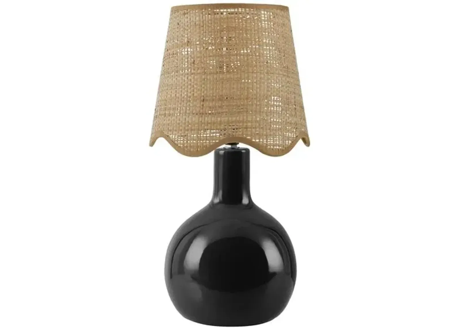 Noa Scallop Shade Table Lamp - Black