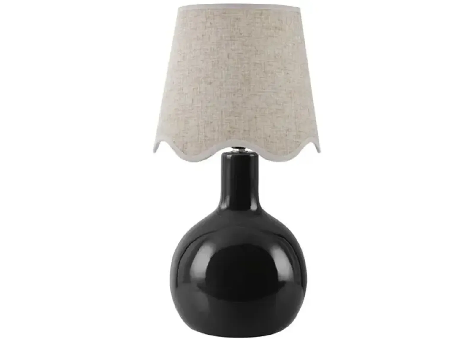 Noa Scallop Shade Table Lamp - Black