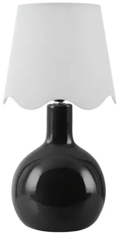 Noa Scallop Shade Table Lamp - Black