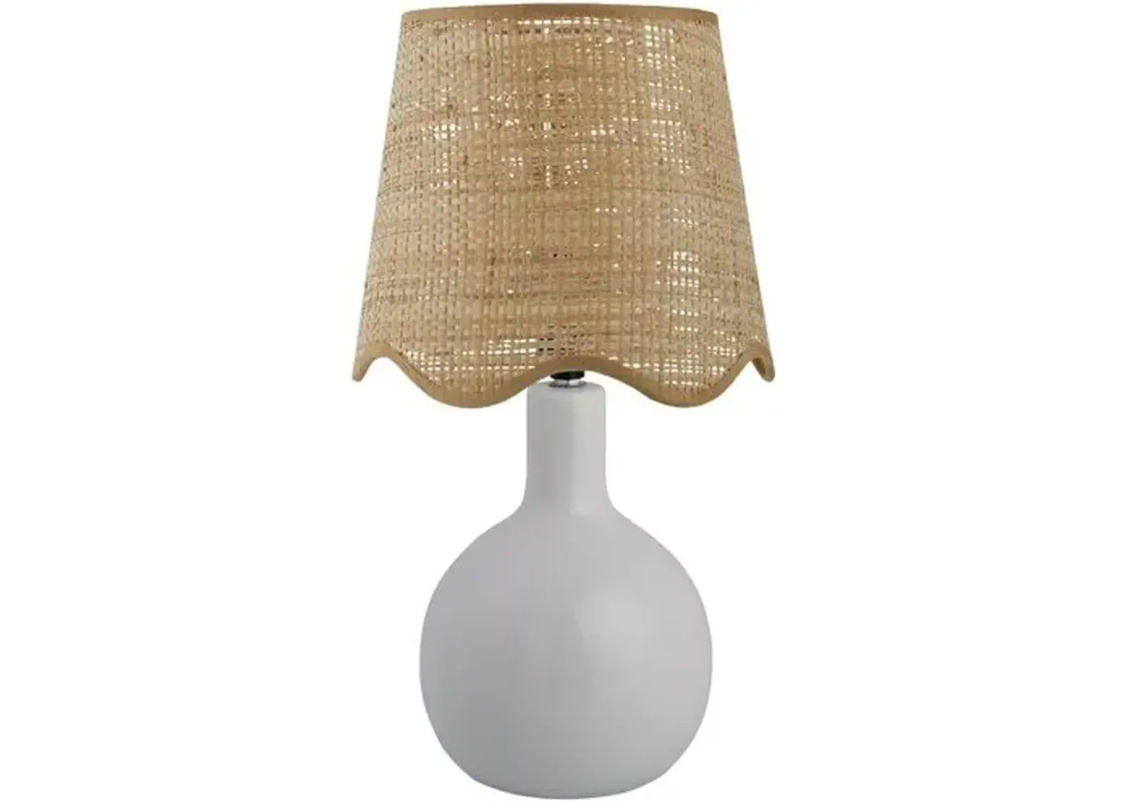 Noa Scallop Shade Table Lamp - White