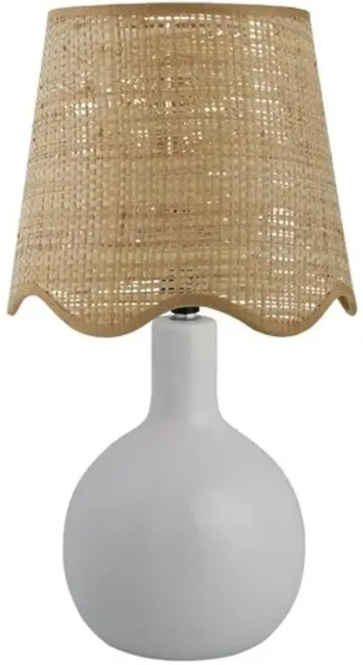 Noa Scallop Shade Table Lamp - White