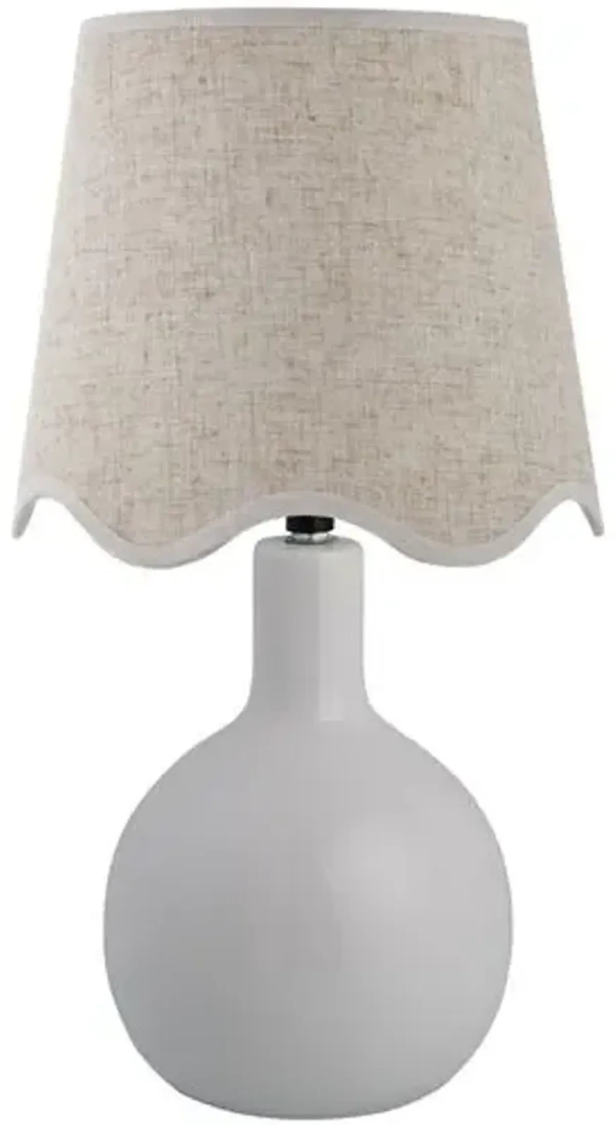 Noa Scallop Shade Table Lamp - White