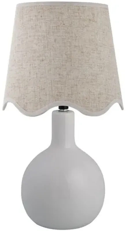 Noa Scallop Shade Table Lamp - White