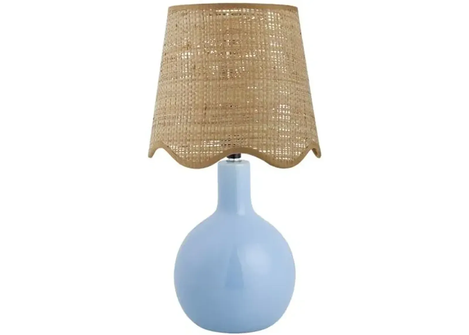 Noa Scallop Shade Table Lamp - Blue