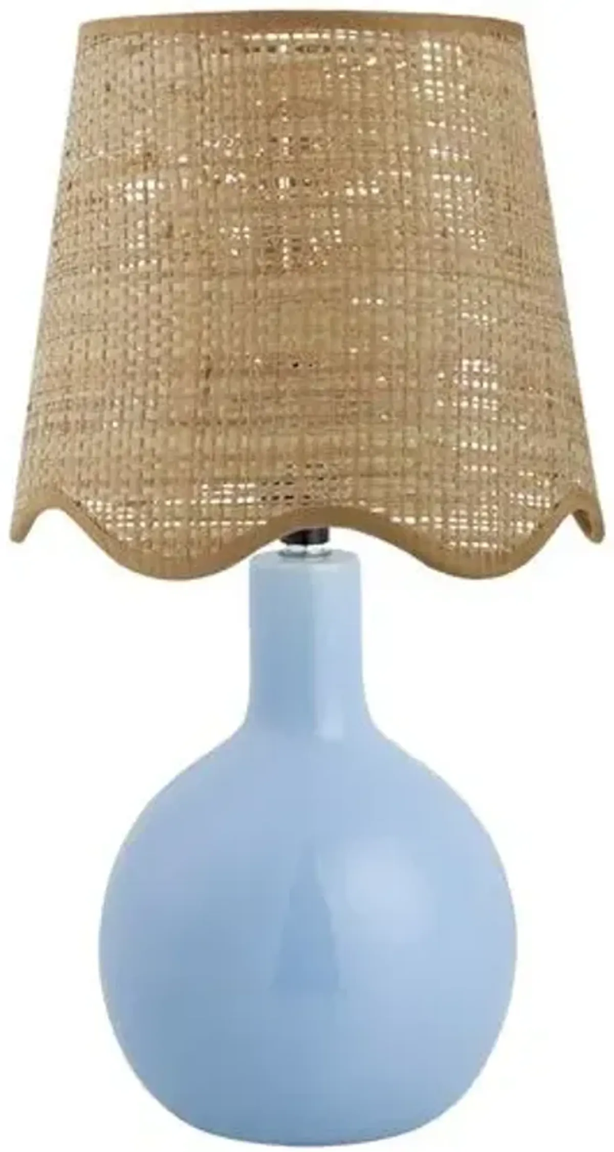 Noa Scallop Shade Table Lamp - Blue