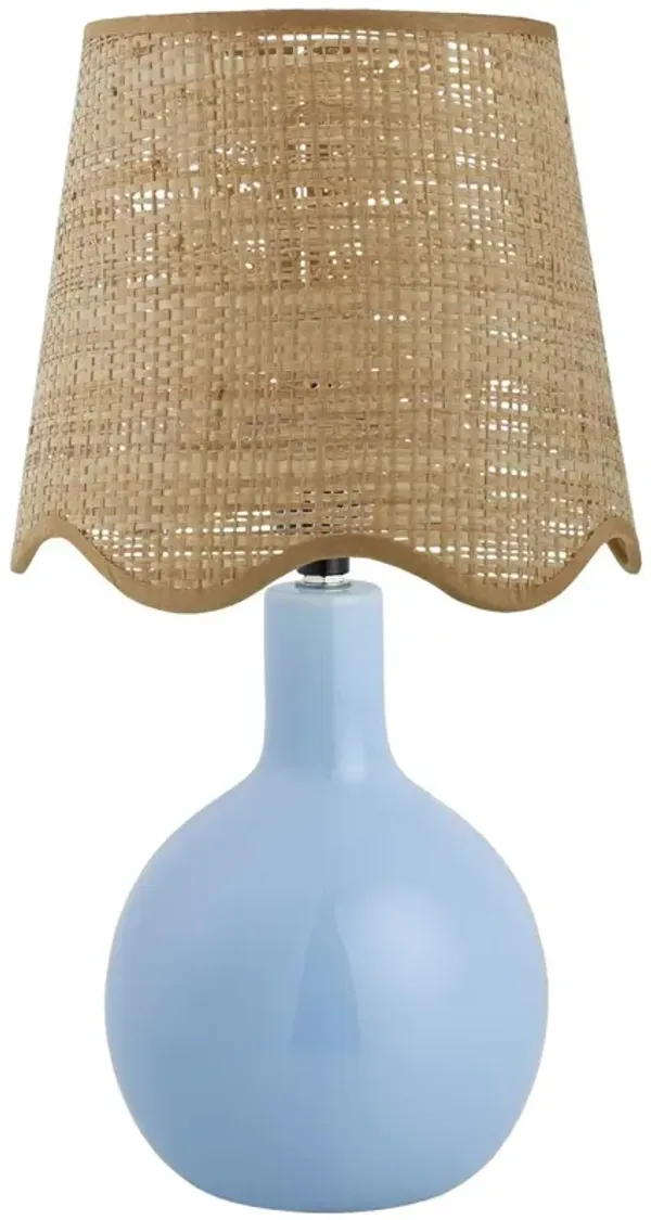Noa Scallop Shade Table Lamp - Blue