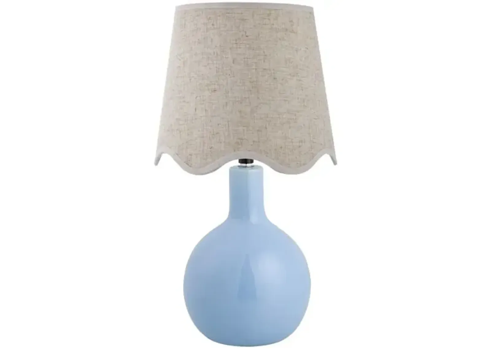 Noa Scallop Shade Table Lamp - Blue