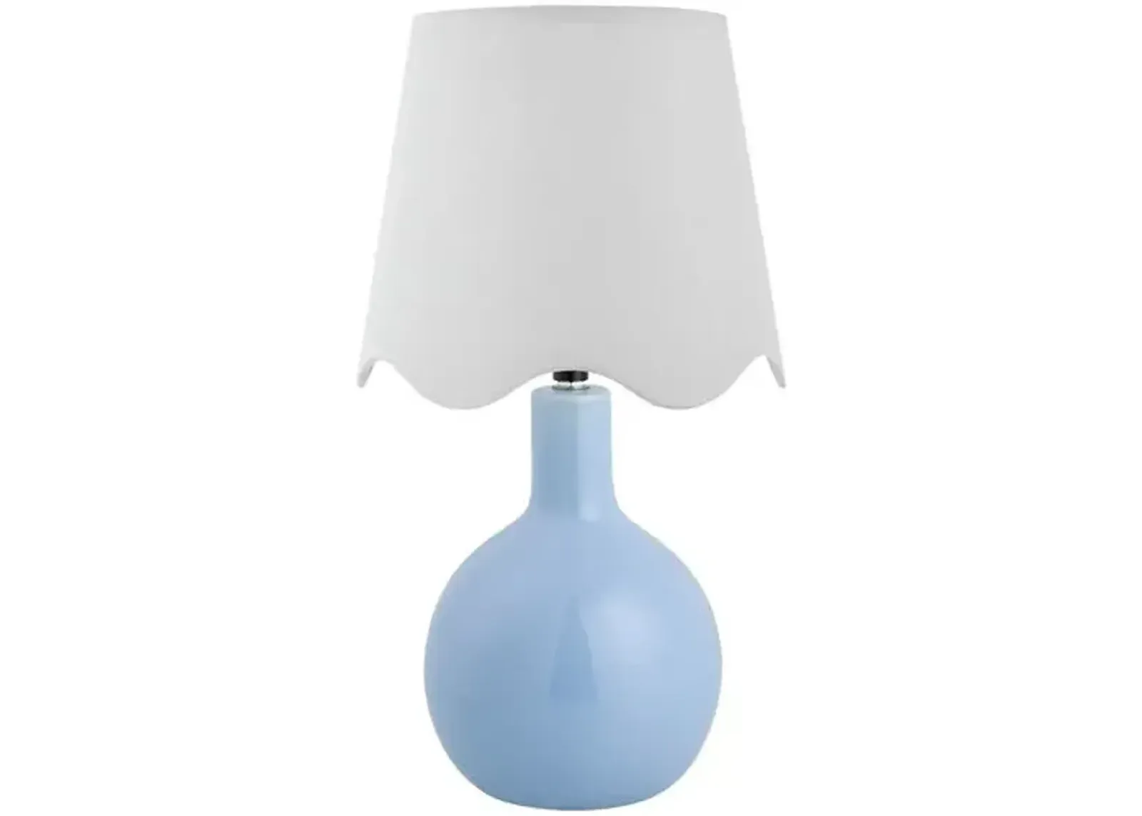 Noa Scallop Shade Table Lamp - Blue