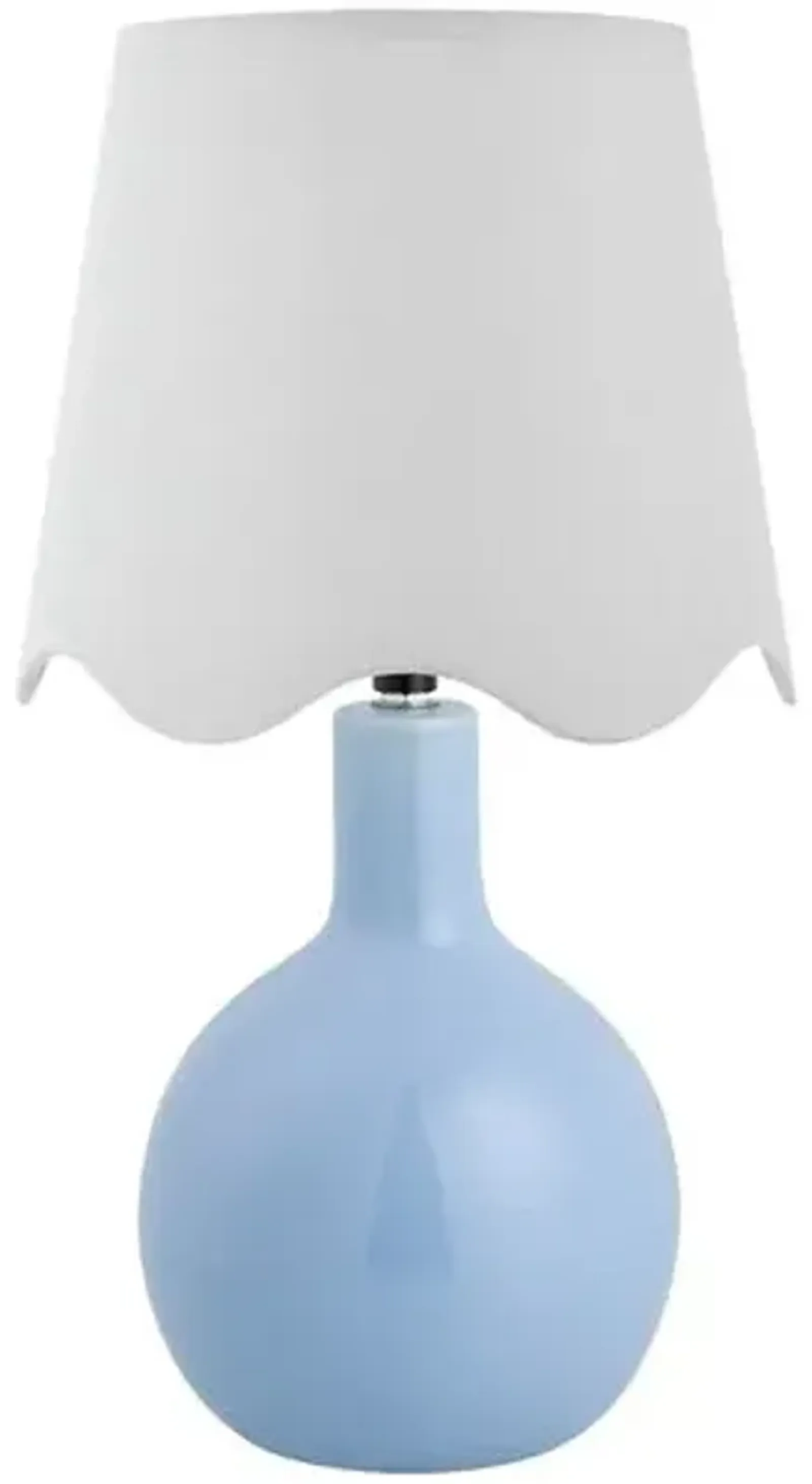 Noa Scallop Shade Table Lamp - Blue