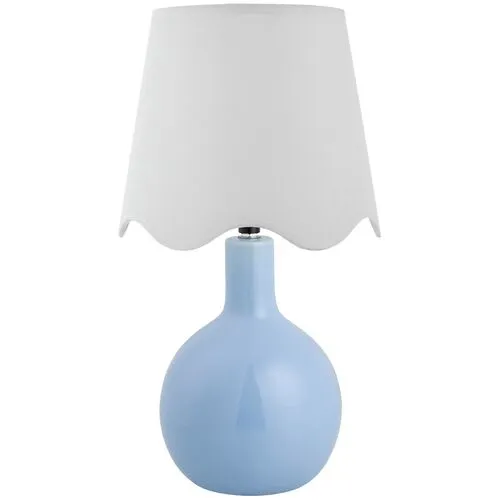 Noa Scallop Shade Table Lamp - Blue