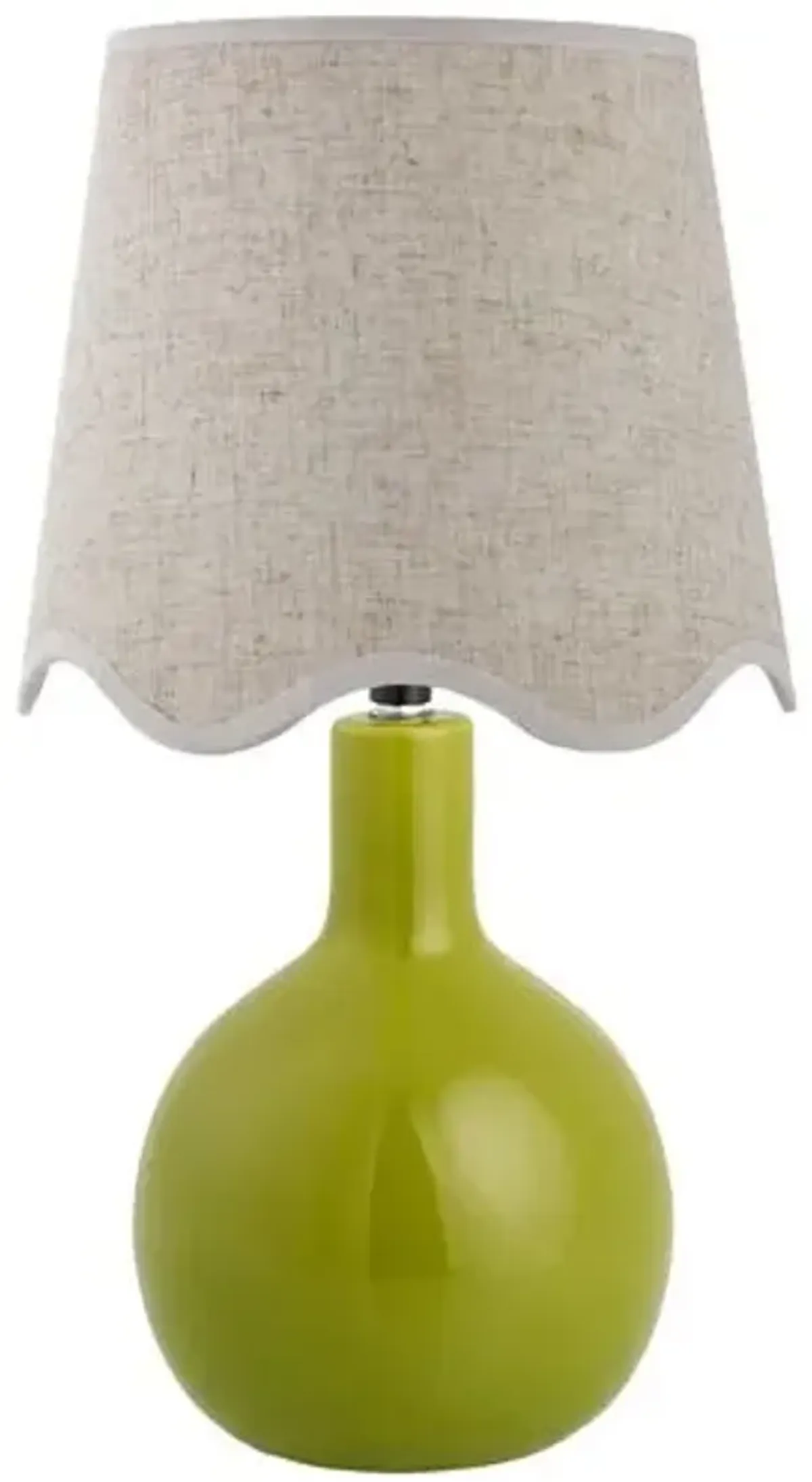 Noa Scallop Shade Table Lamp - Green