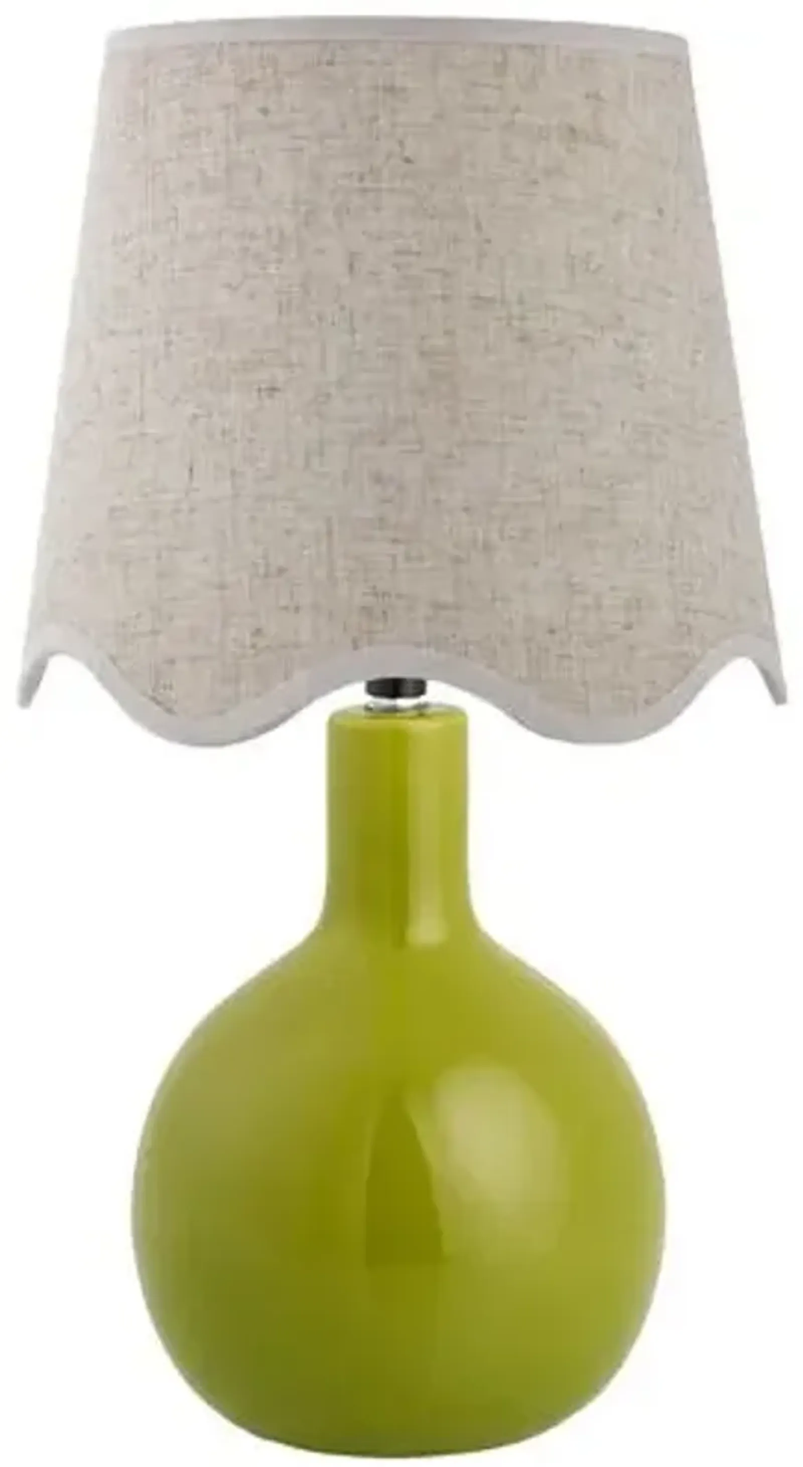 Noa Scallop Shade Table Lamp - Green