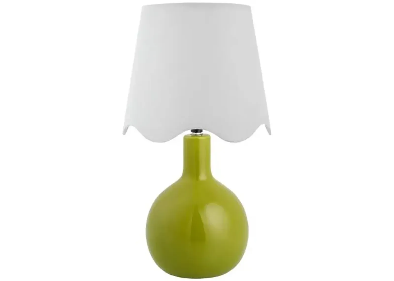 Noa Scallop Shade Table Lamp - Green