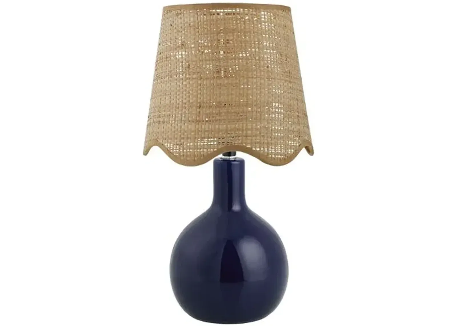 Noa Scallop Shade Table Lamp - Blue