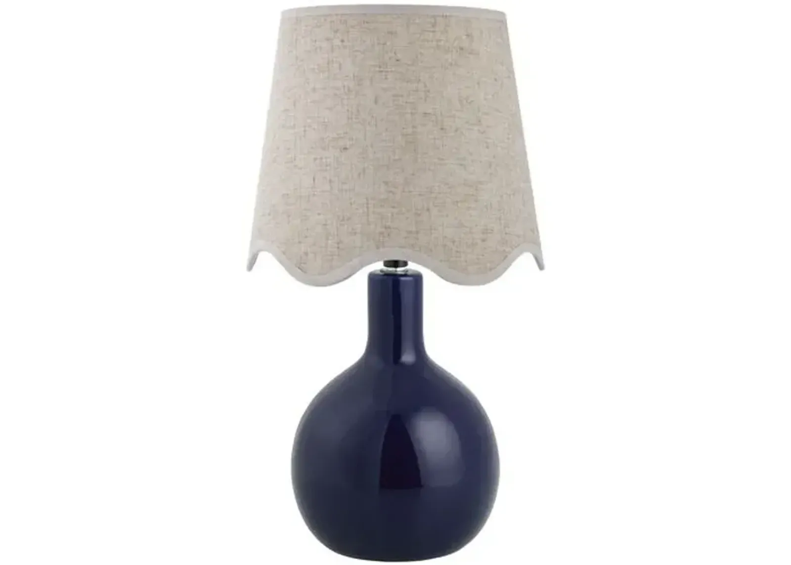 Noa Scallop Shade Table Lamp - Blue