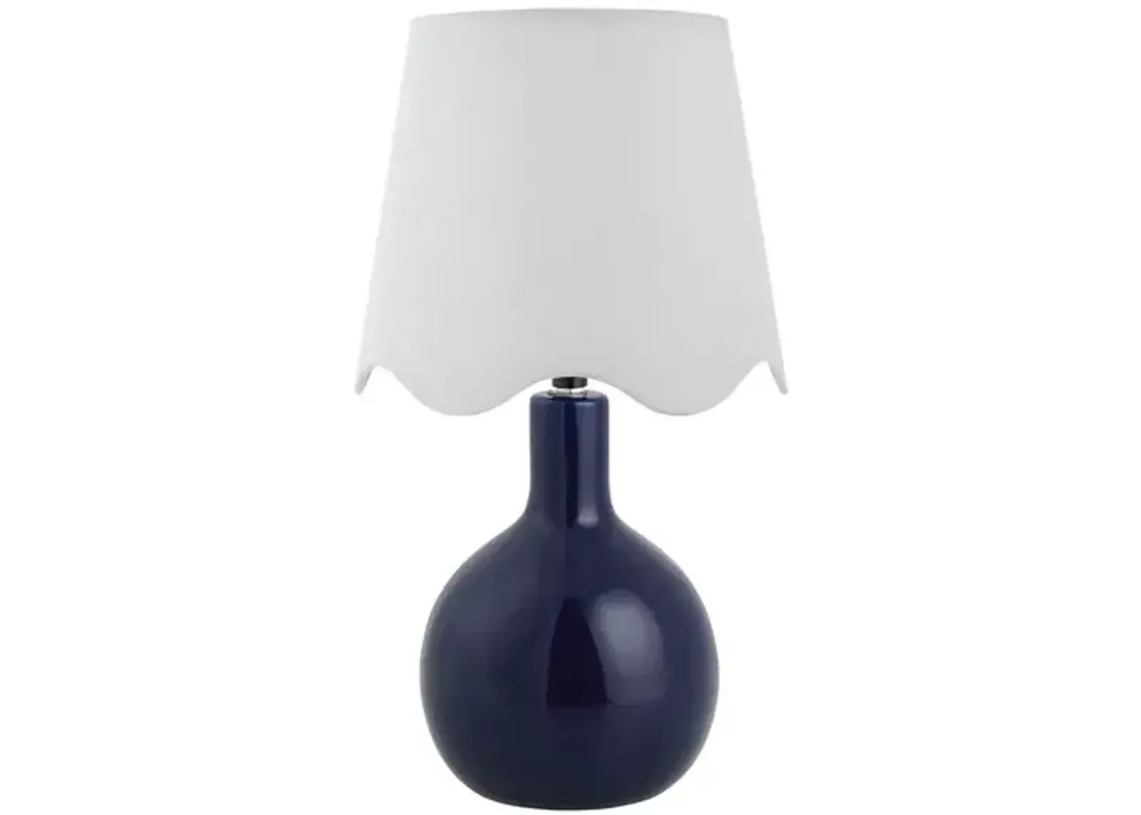 Noa Scallop Shade Table Lamp - Blue