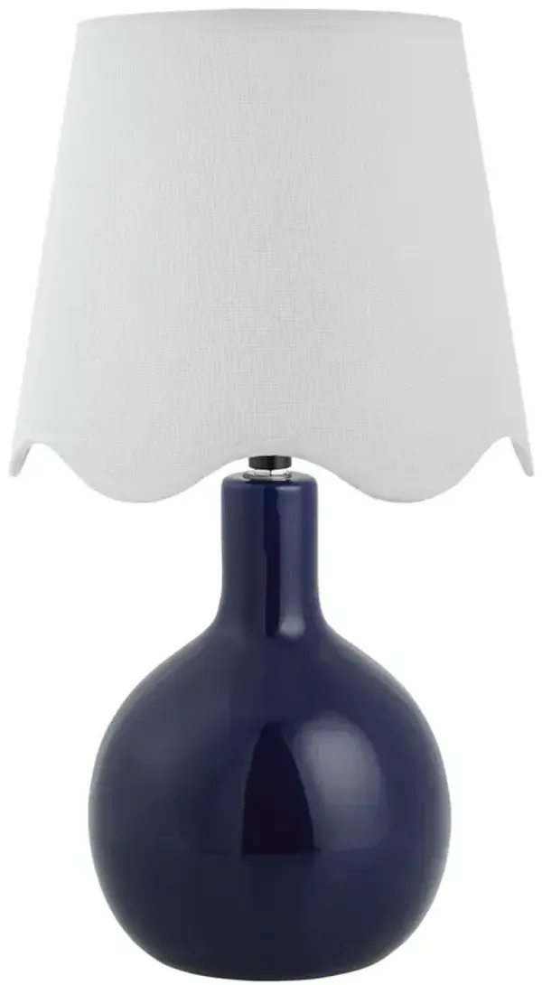 Noa Scallop Shade Table Lamp - Blue