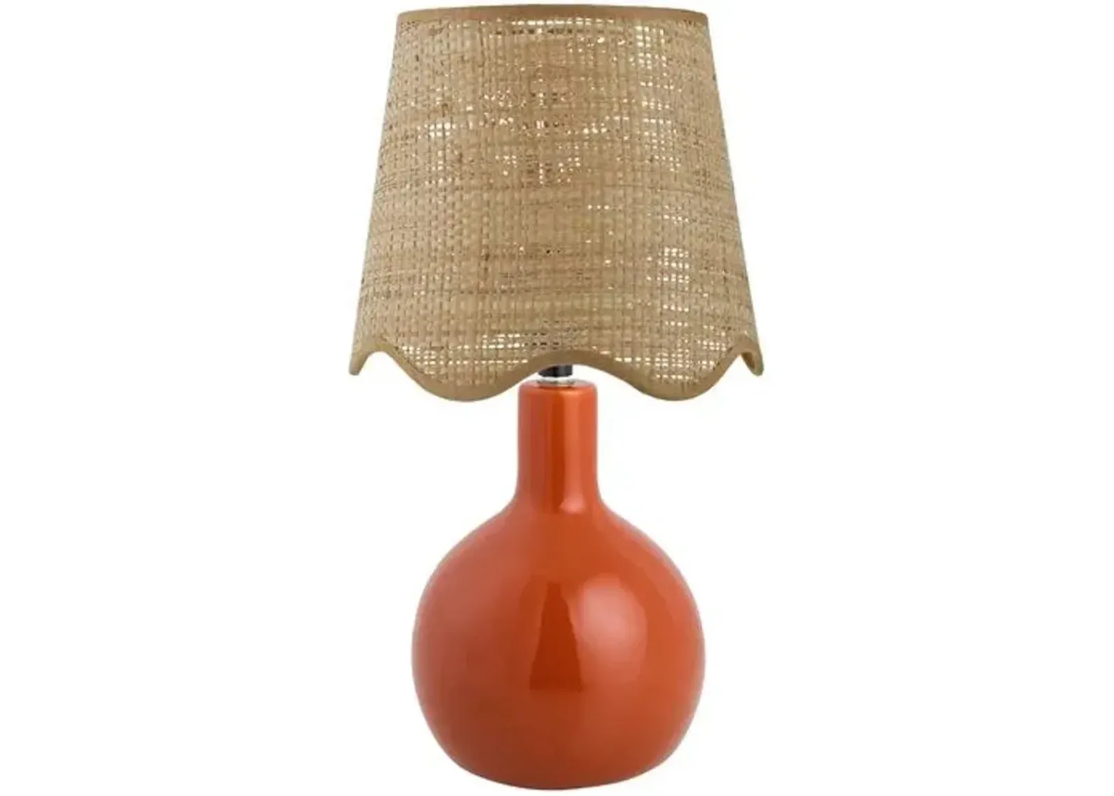 Noa Scallop Shade Table Lamp - Red