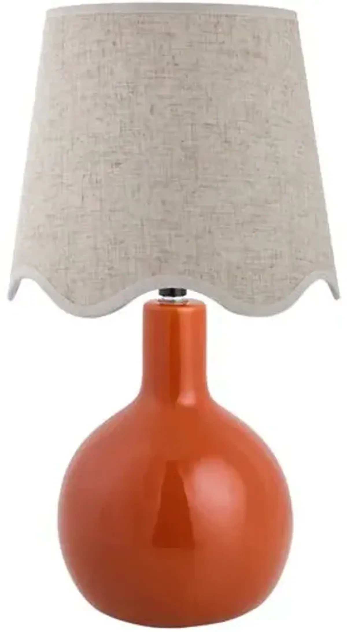 Noa Scallop Shade Table Lamp - Red