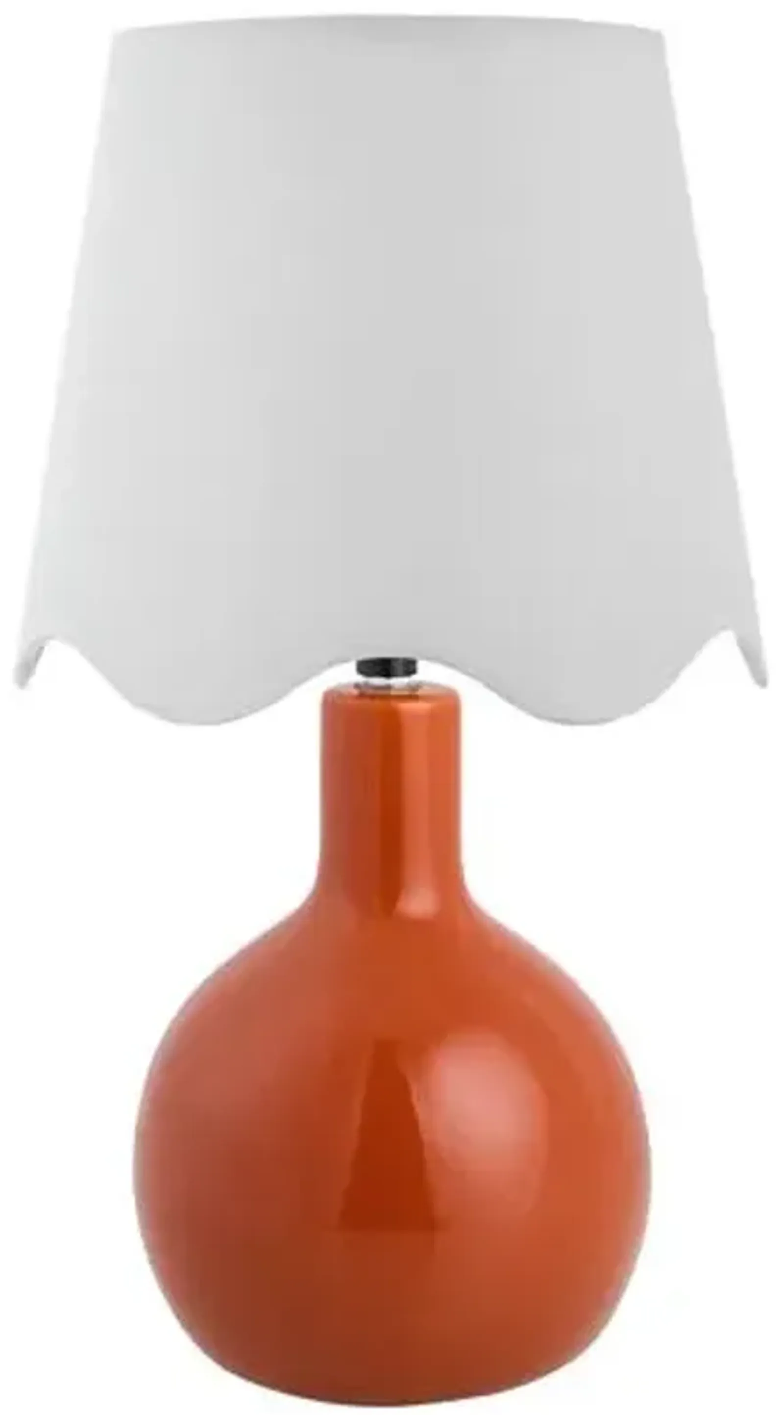 Noa Scallop Shade Table Lamp - Red