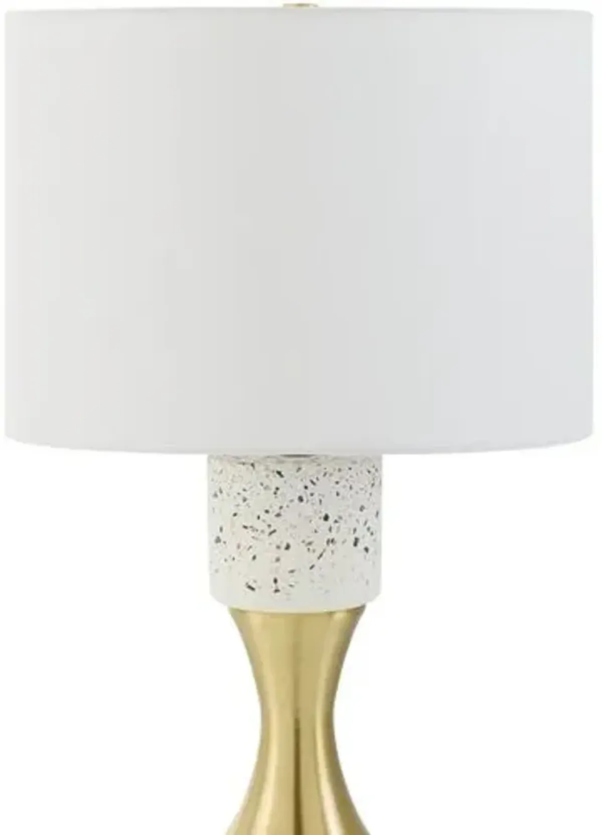 Knox Plated Cement Table Lamp - White/Gold