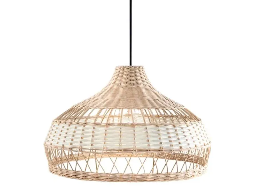 Nala Rattan Pendant - NaturallWhite