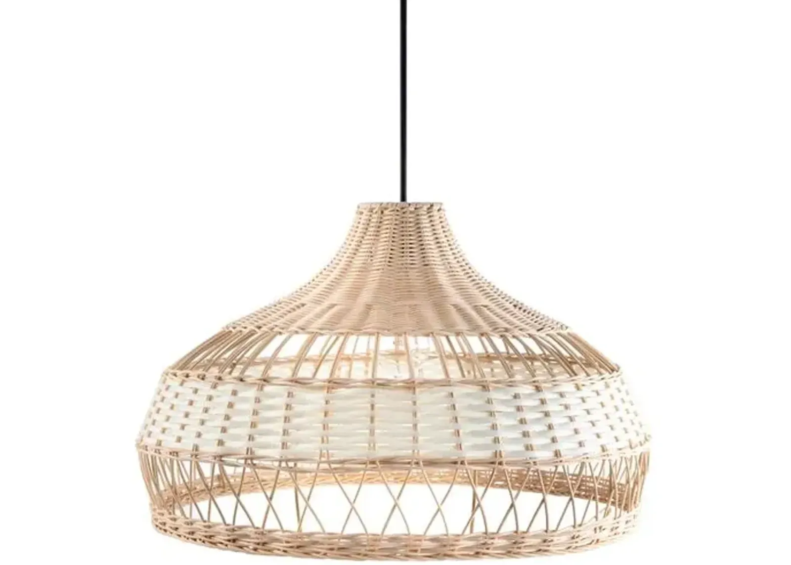 Nala Rattan Pendant - NaturallWhite