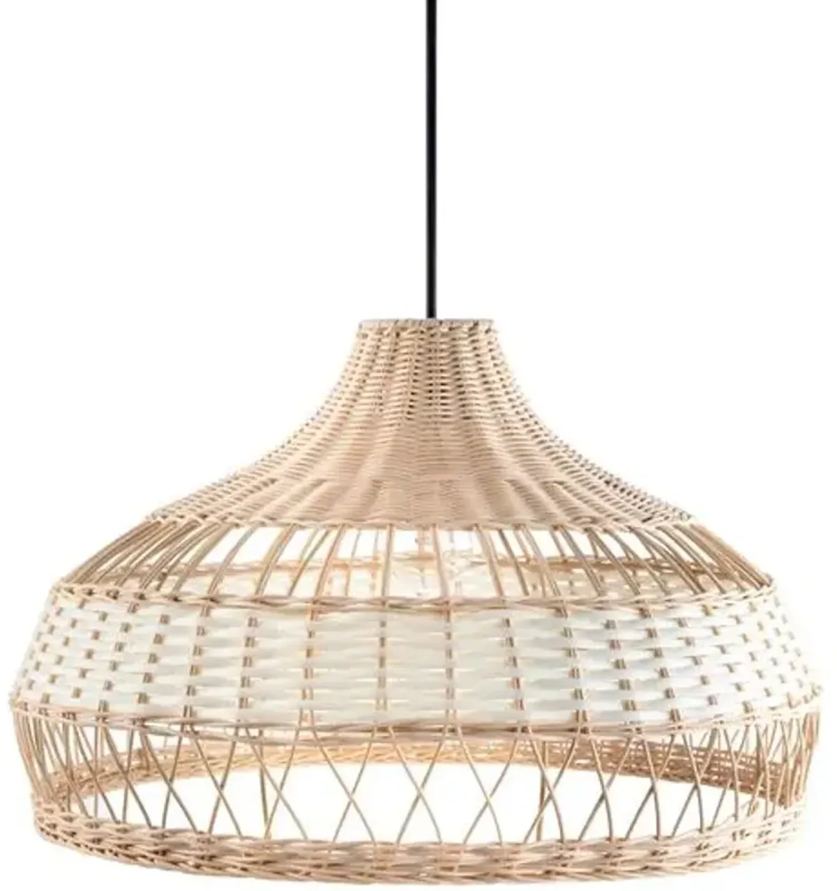 Nala Rattan Pendant - NaturallWhite