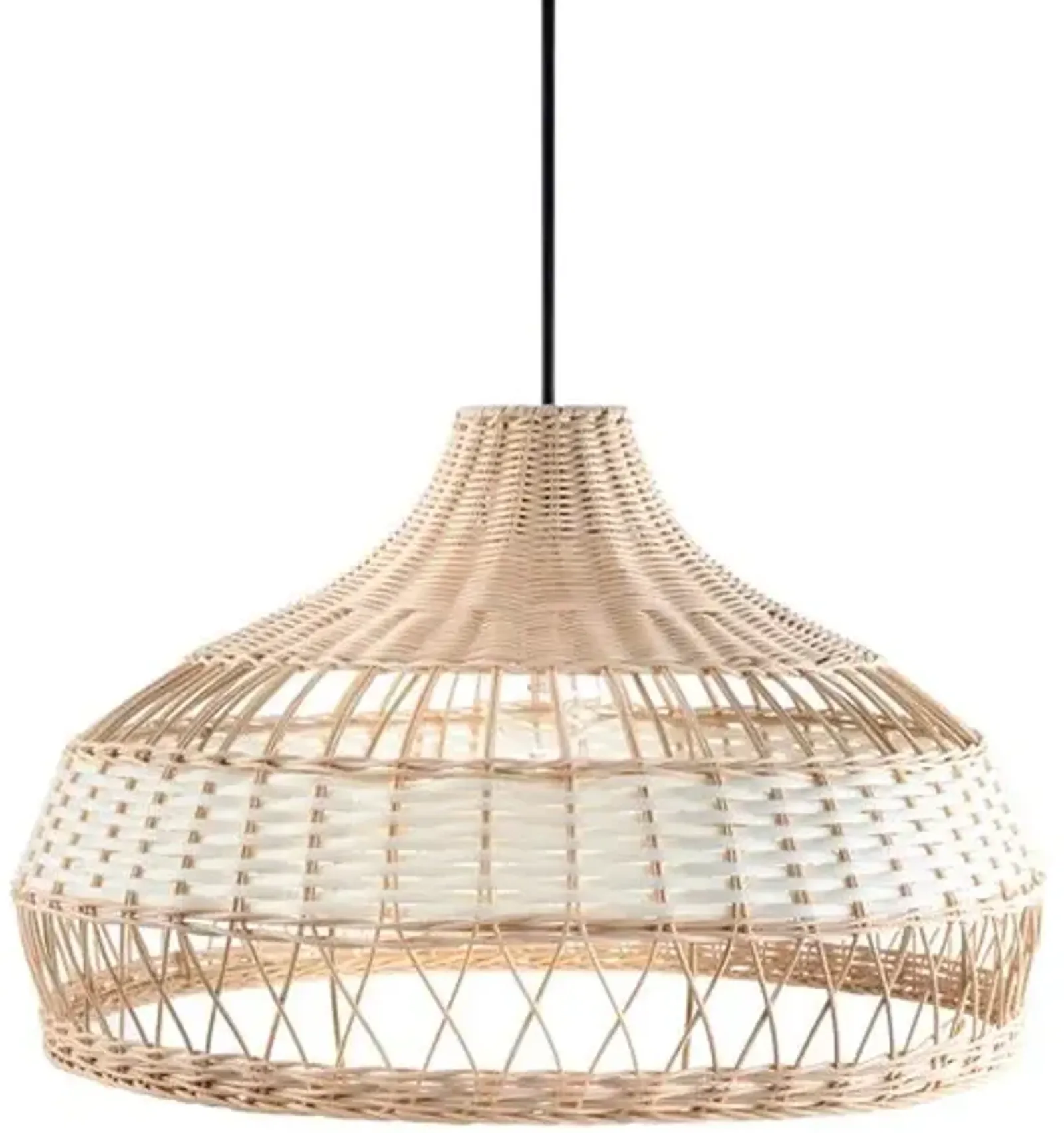 Nala Rattan Pendant - NaturallWhite