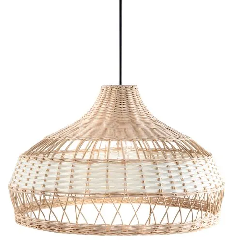 Nala Rattan Pendant - NaturallWhite